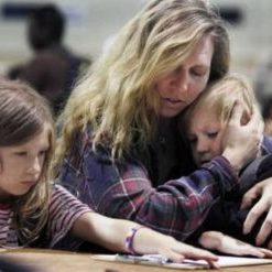 homeless woman veteran with children